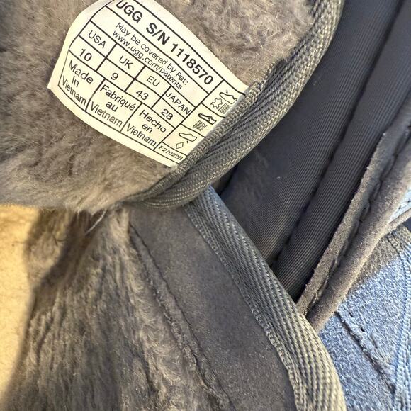 UGG Neumel Snapback metal grey chukka buckle Boot bootie ankle mini size 10 - Picture 11 of 14